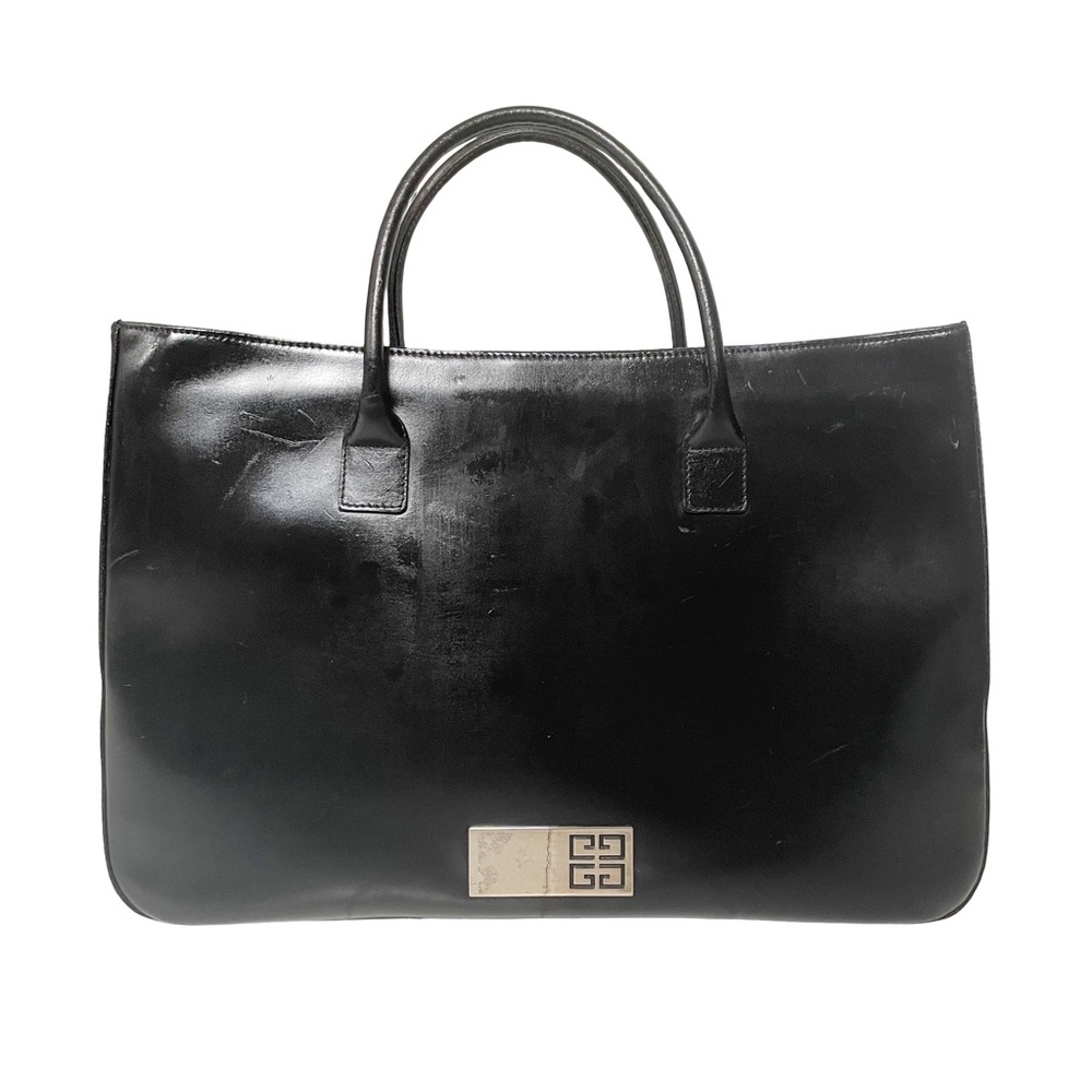 Givenchy black distressed finish leather vintage large tote bag - Picture 3 of 16